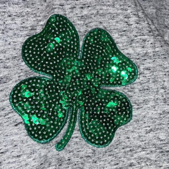 Like New VS PINK St. Patrick’s Day Shamrock Bling Shirt - Picture 9 of 9
